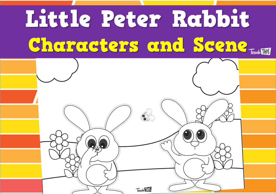 Little Peter Rabbit Nursery Rhyme Characters & Scene Teacher